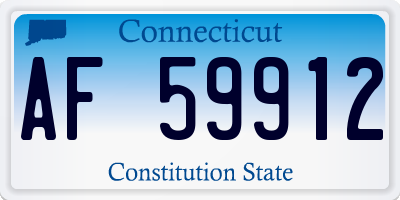 CT license plate AF59912