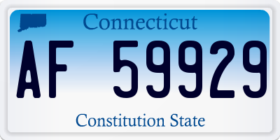 CT license plate AF59929