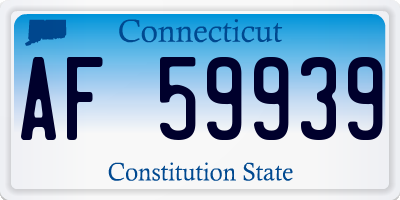 CT license plate AF59939