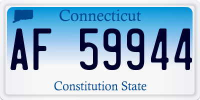 CT license plate AF59944