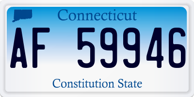 CT license plate AF59946