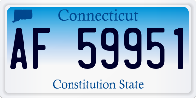 CT license plate AF59951