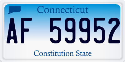 CT license plate AF59952