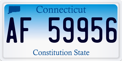 CT license plate AF59956