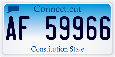 CT license plate AF59966