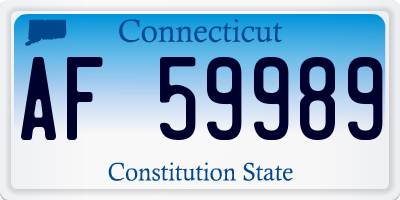 CT license plate AF59989