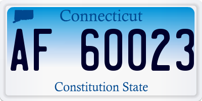 CT license plate AF60023