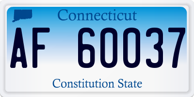 CT license plate AF60037