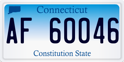 CT license plate AF60046