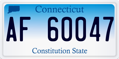 CT license plate AF60047