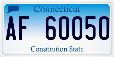 CT license plate AF60050