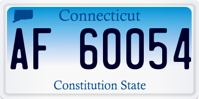 CT license plate AF60054