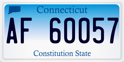 CT license plate AF60057