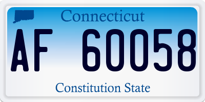 CT license plate AF60058
