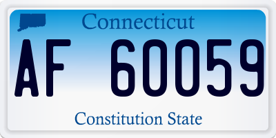 CT license plate AF60059