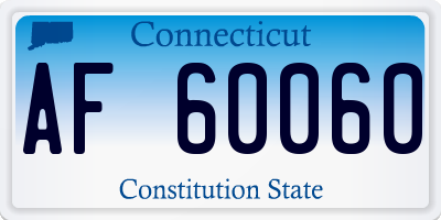 CT license plate AF60060