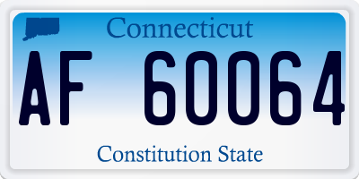 CT license plate AF60064