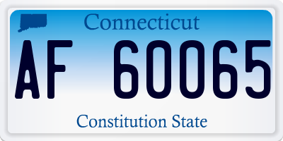 CT license plate AF60065