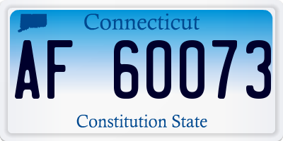 CT license plate AF60073