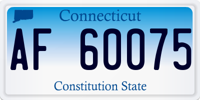 CT license plate AF60075