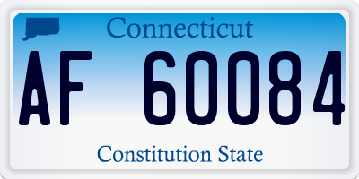 CT license plate AF60084