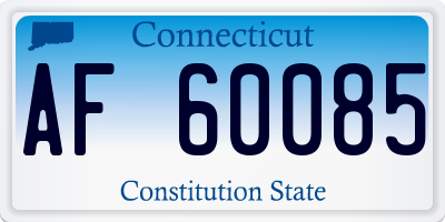 CT license plate AF60085