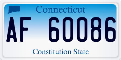 CT license plate AF60086
