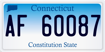 CT license plate AF60087