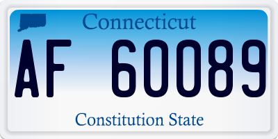 CT license plate AF60089