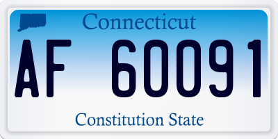 CT license plate AF60091