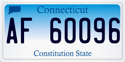 CT license plate AF60096