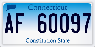 CT license plate AF60097