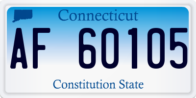CT license plate AF60105