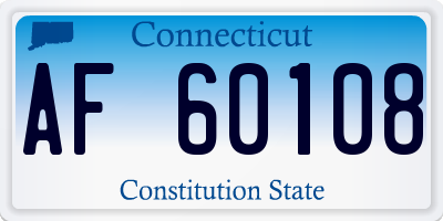 CT license plate AF60108