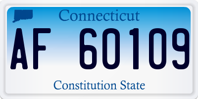 CT license plate AF60109