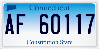 CT license plate AF60117