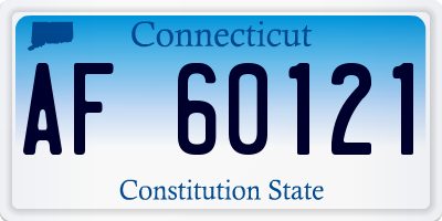 CT license plate AF60121