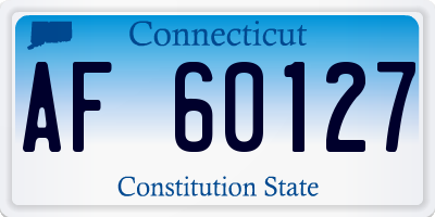 CT license plate AF60127