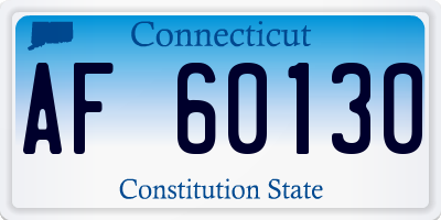 CT license plate AF60130