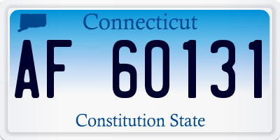 CT license plate AF60131
