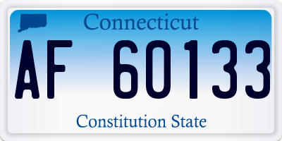 CT license plate AF60133