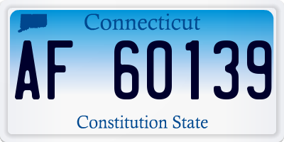 CT license plate AF60139