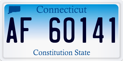CT license plate AF60141