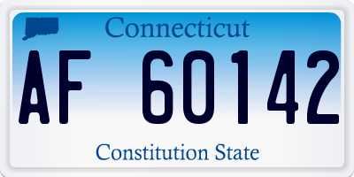 CT license plate AF60142