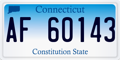 CT license plate AF60143