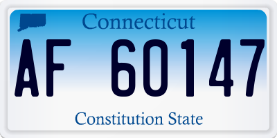 CT license plate AF60147