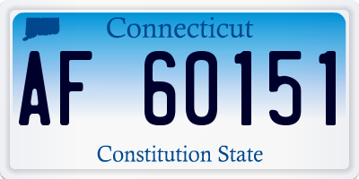 CT license plate AF60151