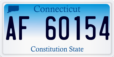 CT license plate AF60154