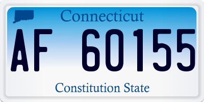 CT license plate AF60155