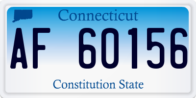 CT license plate AF60156